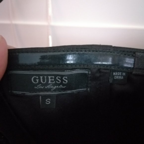 Black GUESS Corset-Style Top - Picture 3 of 3